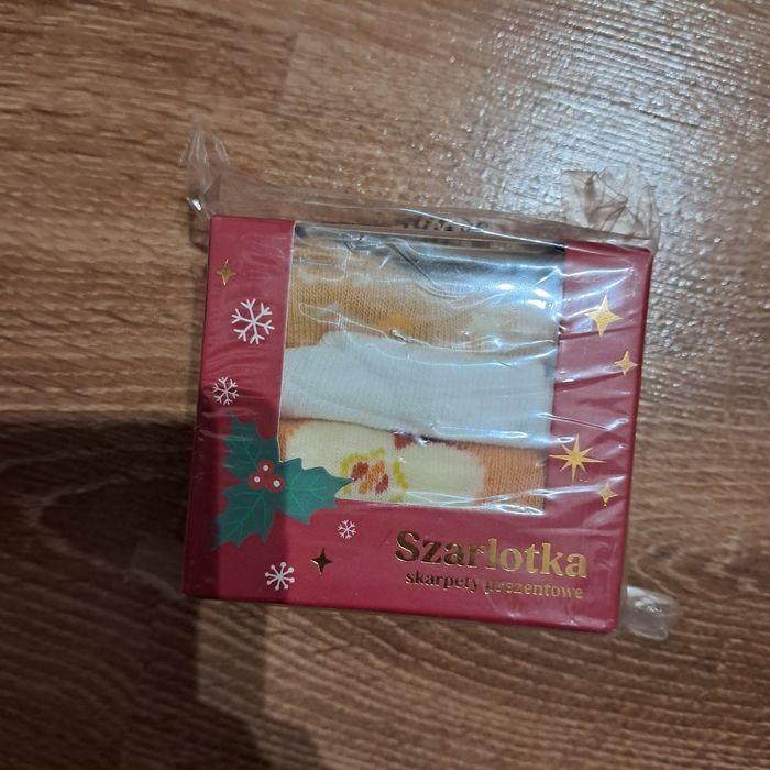 Skarpety świąteczne śmieszne szarlotka soxo