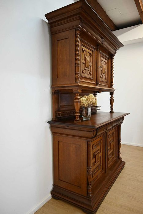 rustykalny francuski wysoki kredens rozbieralny 112201