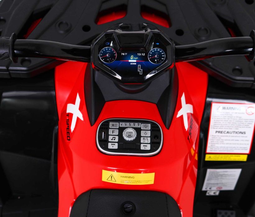 Quad XT-Speed dla dzieci Czerwony Napęd 4x4 EVA Wolny Start Radio MP3