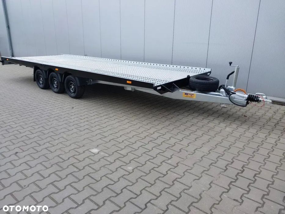 WNP SUSKI L35P60/3 do przewozu pojazdów  Mocna przyczepa ciężarowa 3-osiowa, spawana Kolor w cenie