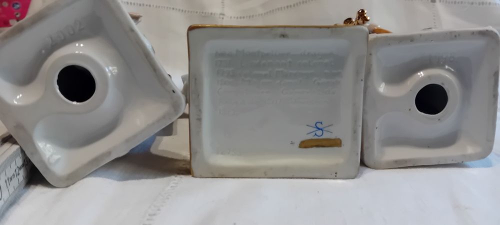 Zestaw 3 postaci żołnierzy napoleonskich - porcelana niemiecka