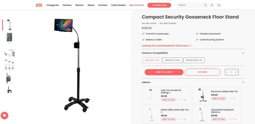Cta Digital Suporte de Pé para Ipad