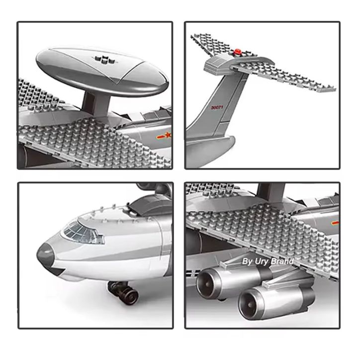 Конструктор военный самолёт разведки AWACS наведения сил поражения