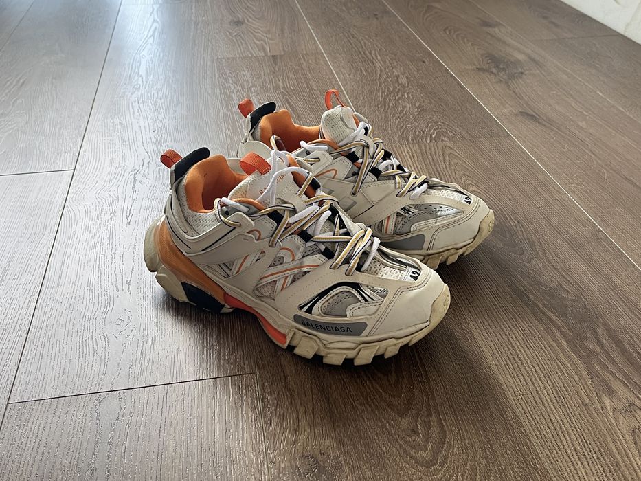 balenciaga track | orange white | люкс