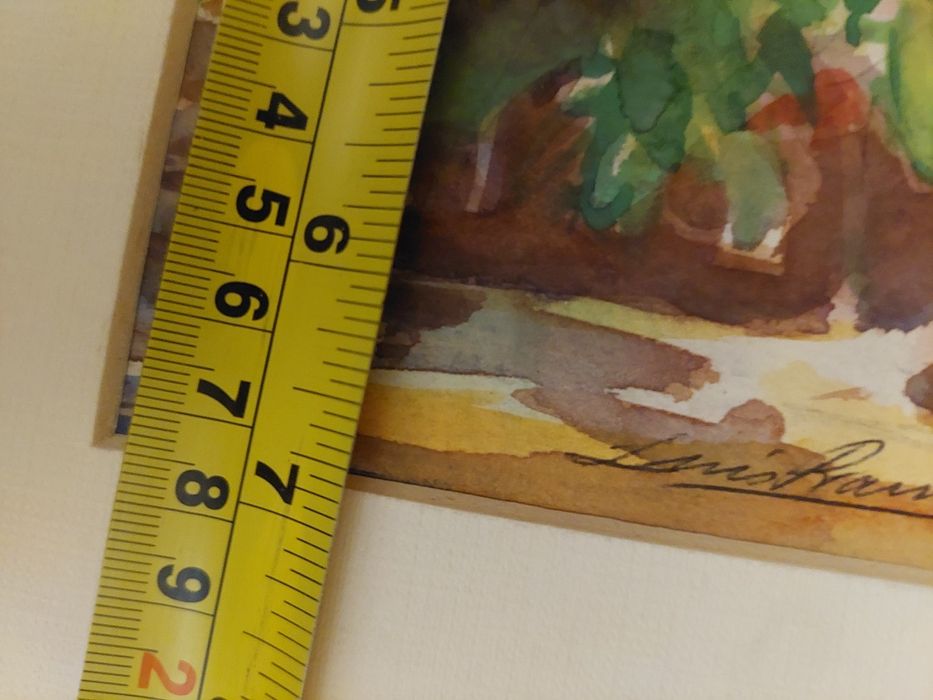 Linda aguarela assinada flores