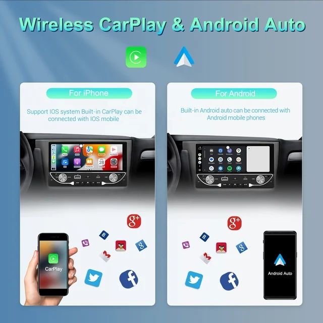 Rádio 2din 6,86" Android 13 Carplay GPS 2/64GB WiFi RDS DSP USB NOVO