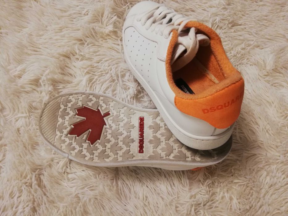 sneakersy Dsquared2 40 damskie białe skórzane 40