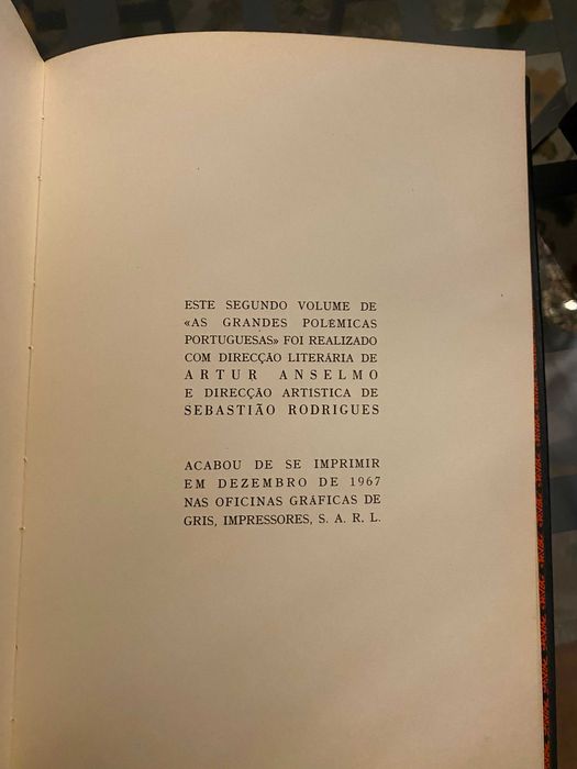 Livro "As Grandes Polémicas Portuguesas" - 2 volumes - 1964