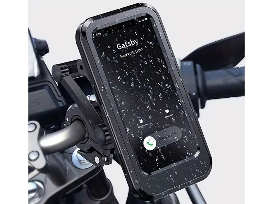 Uchwyt na Telefon do Roweru Wodoodporny 360° Czarny