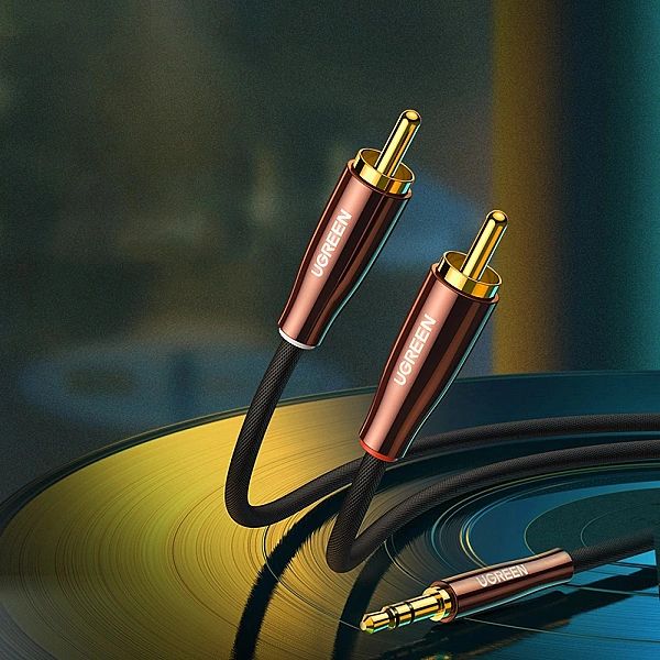 Ugreen kabel przewód audio 3,5 mm mini jack (męski) - 2RCA (męski) 2m