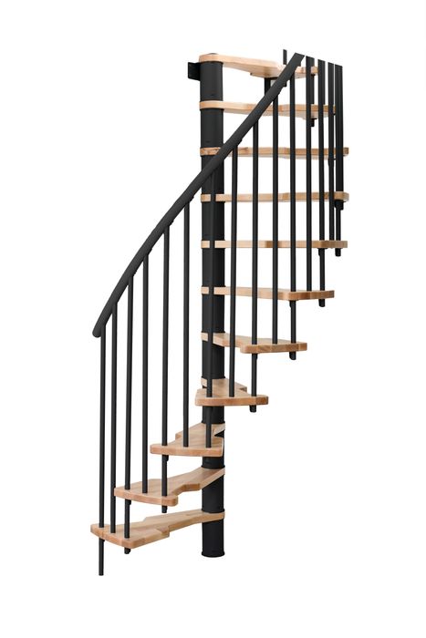 Schody spiralne, kacze METALLICA Smart/ 130 x 78 /Czarne/ BUK