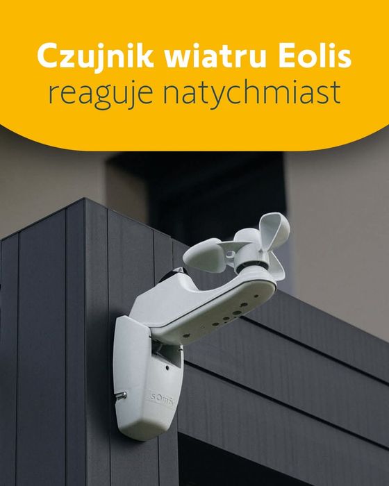 Czujnik wiatru radiowy RTS Somfy Eolis