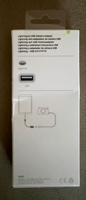 Oryginalny Apple Lightning to USB Camera Adapter • Nowy