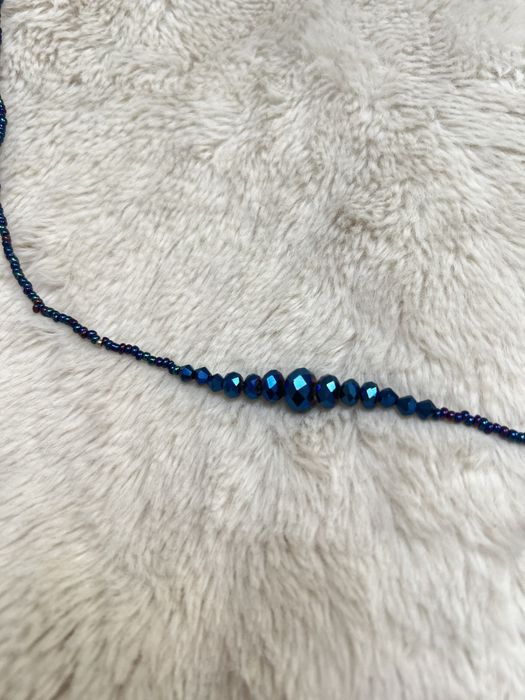 Naszyjnik wiązany korale koraliki ombre elegancki szykowny glam 25