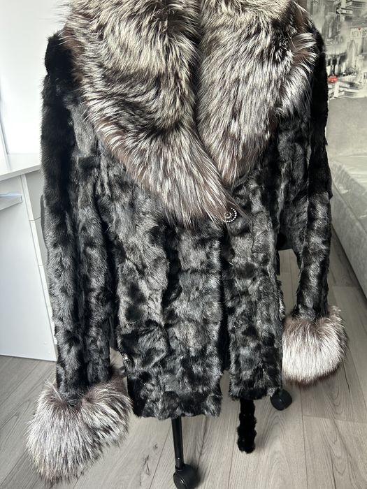 Шуба норка з песцем