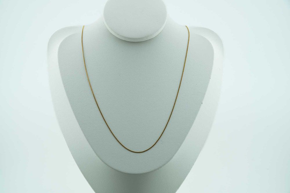 Klasyczny złoty łańcuszek żółte złoto 585 splot pancerka 46 cm