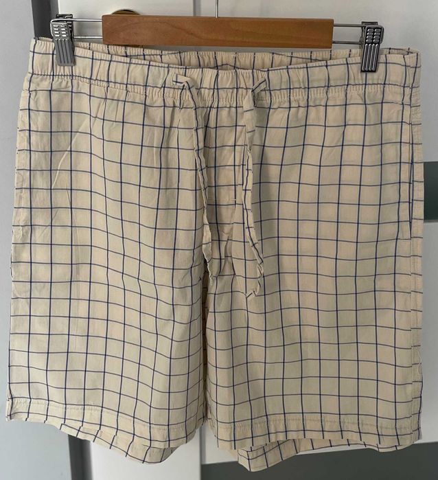 Nowy Komplet (Piżama) Męski H&M (koszula + szorty) 100 % bawełna - rozmiar S