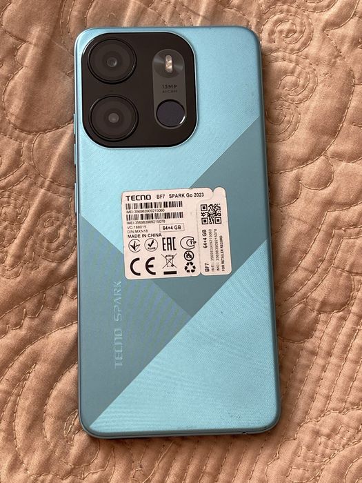 Телефон, смартфон Tecno spark go 2023 4/64(android, He iphone)