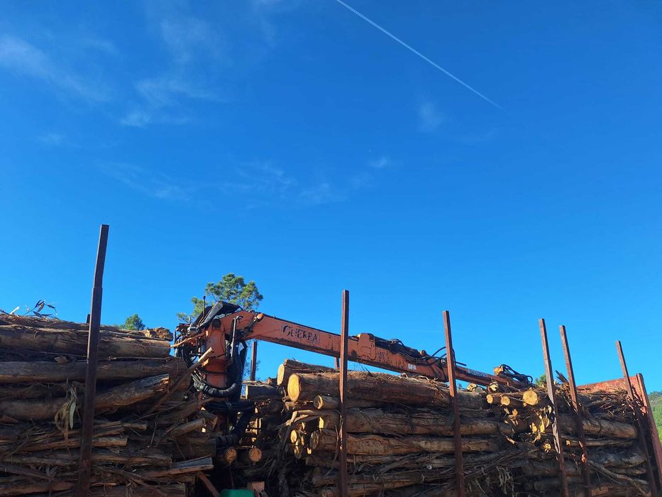 Galera de madeira com Grua Guerra