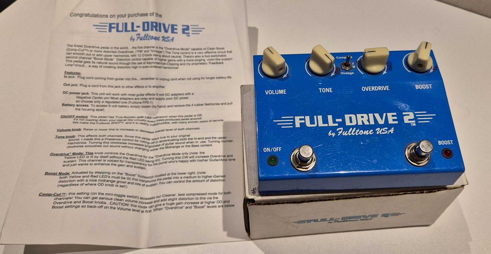 Pedal Fulltone Full-Drive 2 (Overdrive / Boost) c/ Caixa Original