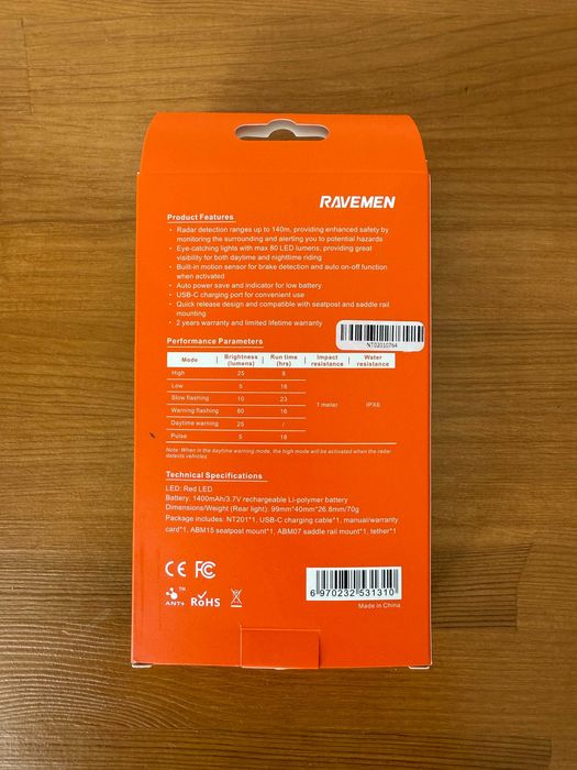 Задній ліхтар радар RAVEMEN NT201