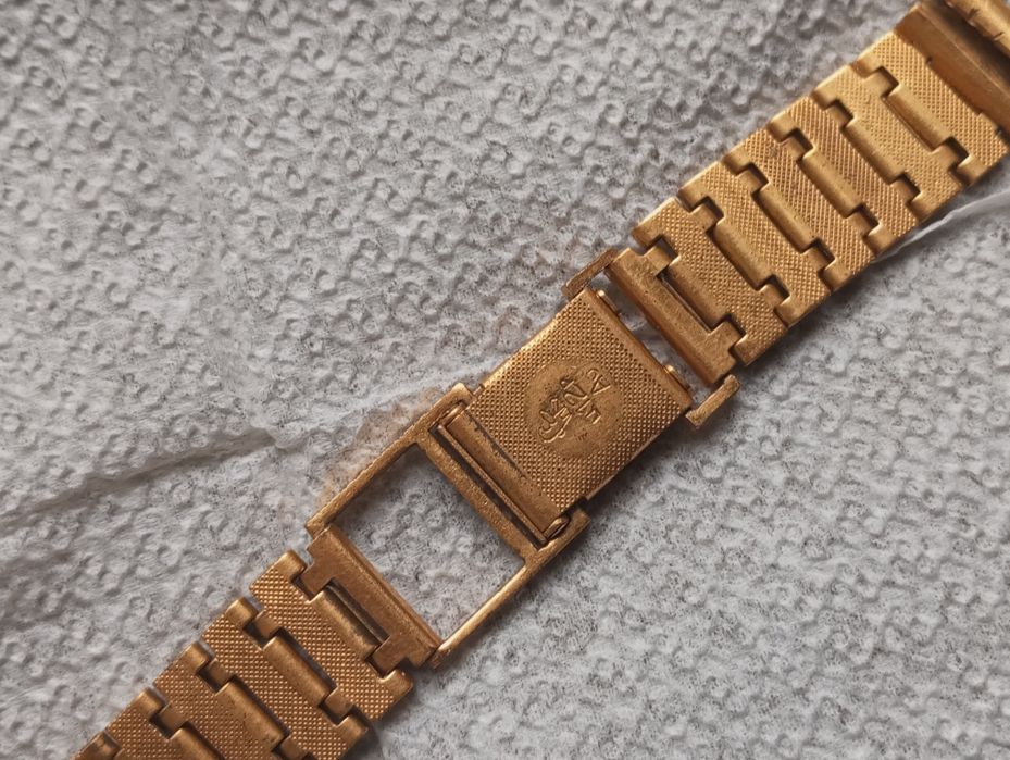 Браслет для часов мужской позолоченный AU СССР