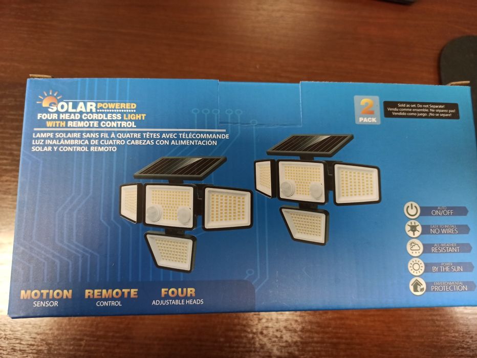 Lampy solarne z czujnikiem ruchu 2 szt.