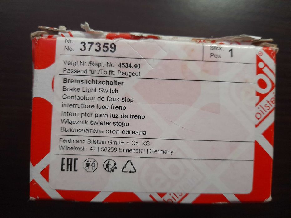 Włącznik świateł STOP FEBI BILSTEIN 37359