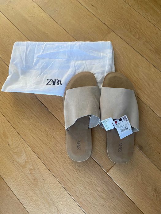 Klapki skórzane męskie ZARA