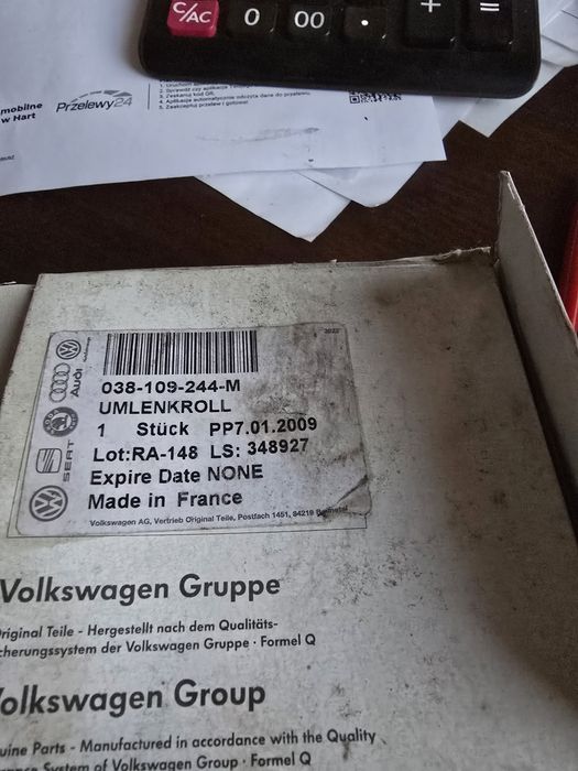Rolka napinacza volkswagen/seat  silnik 1.9/2.5