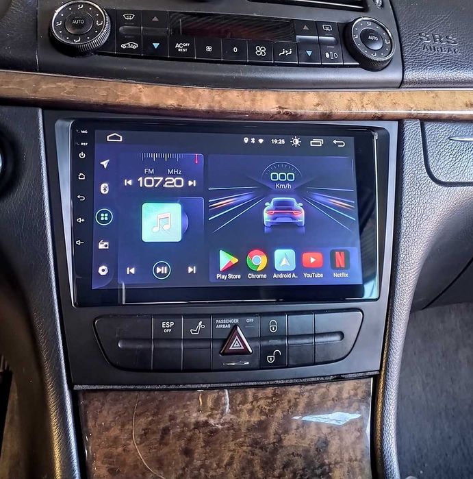 (NOVO) Rádio 2DIN 9" [4+64GB]• Mercedes Classe E (E220) • Android W211