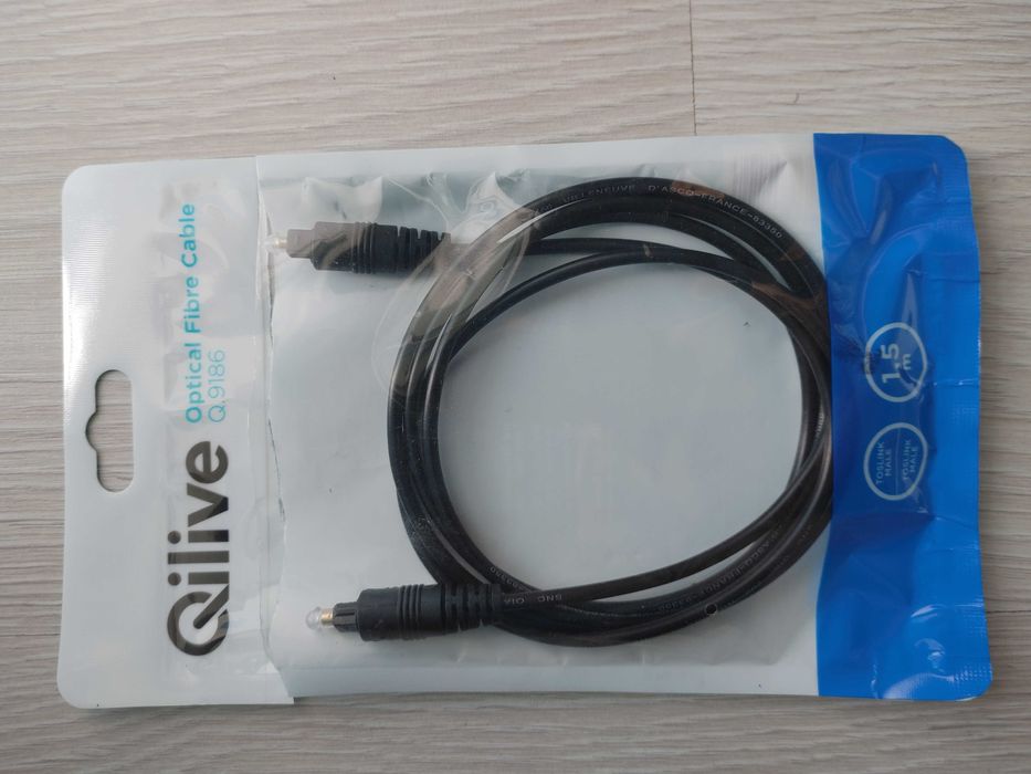 Оптический аудиокабель Qilive Q.9186 ODT plug Toslink новый