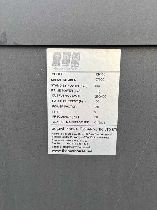 Продам генератор на 150 кВА (109 кВт)