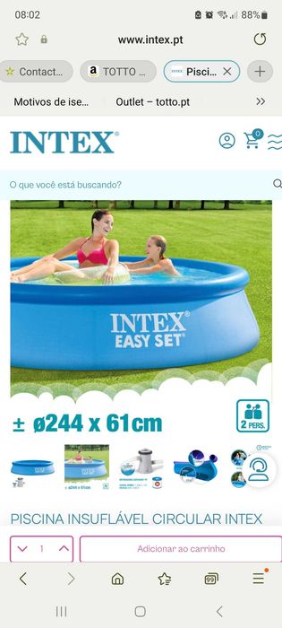 Piscina intex 2.44/ 61 cm