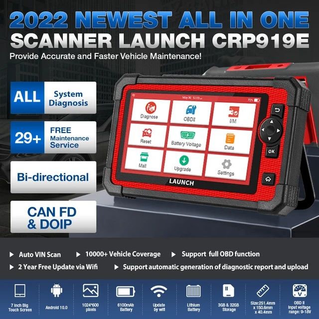 Máquina de diagnóstico Launch CRP919E actualização GRATUITA 2A selado