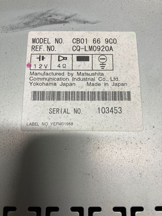 Mazda Premacy - radio magnetofon wyświetlacz