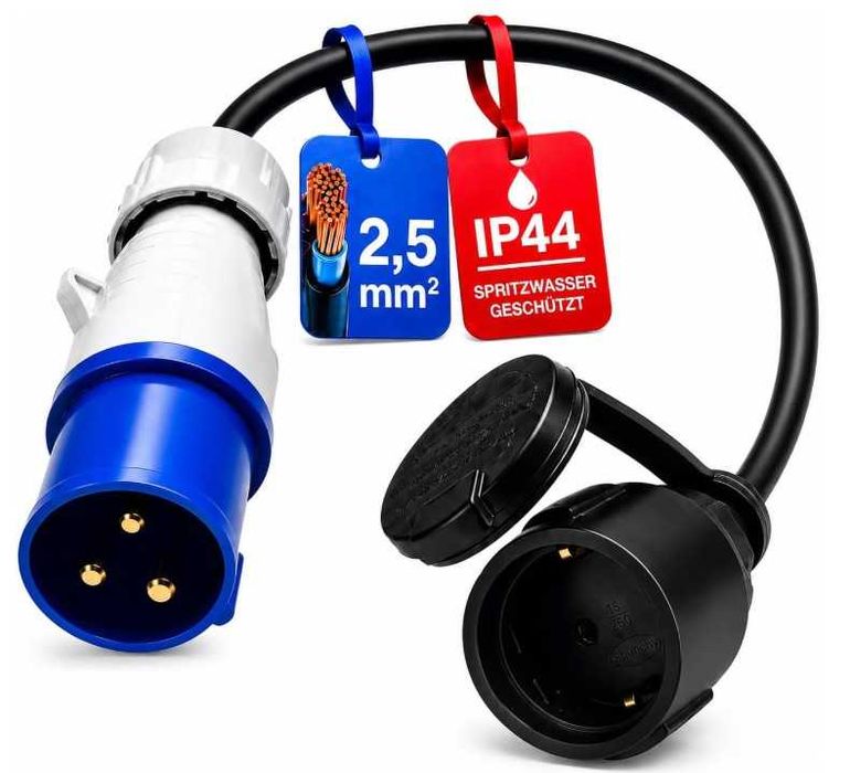 Adapter/przejściówka CEE gniazdo wtyczka 230V do kampera Paymali