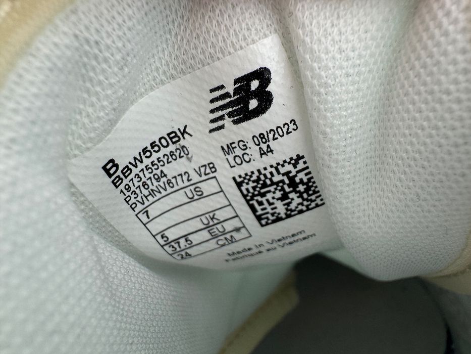 New Balance 550 białe kremowe sneakersy sportowe buty tenisówki
