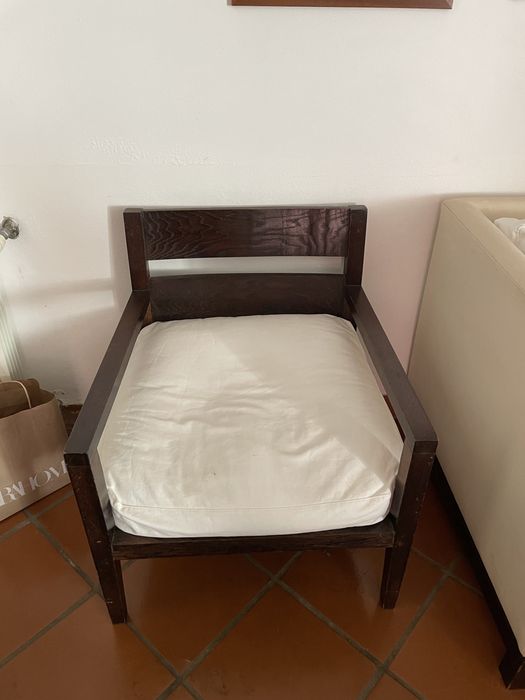 2 cadeirões madeira maciça