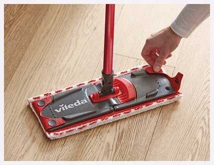 Mop Vileda Ultramax BOX płaski 35 cm Wiadro z wyciskarką i kijem NOWY