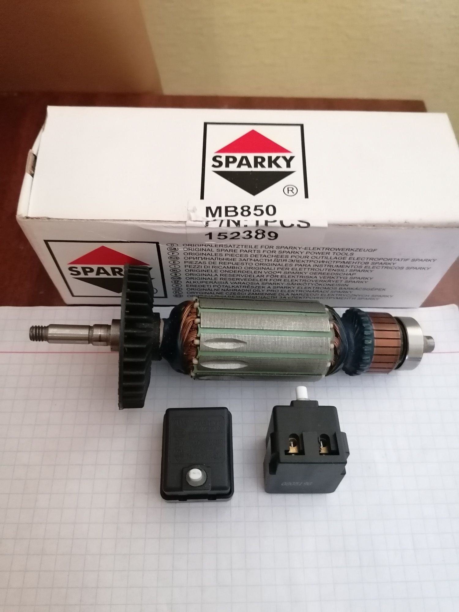 Sparky Якорь для болгарки спарки 125; Lобщ. 156, диаметр вала 7мм: 350 ...
