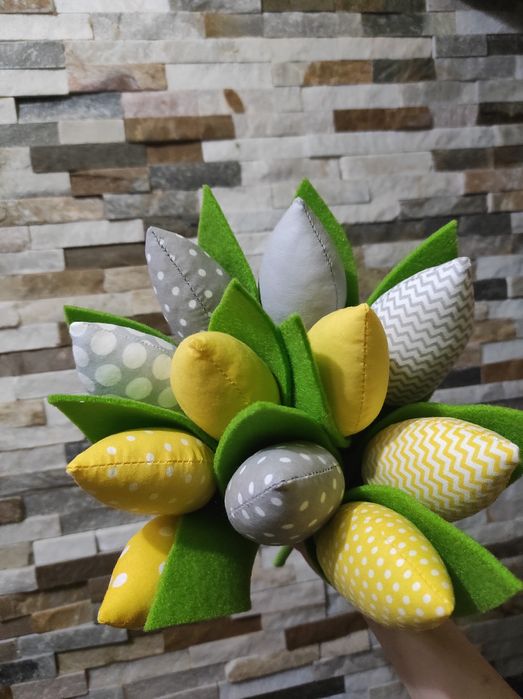 Bawełna bukiet tulipanów