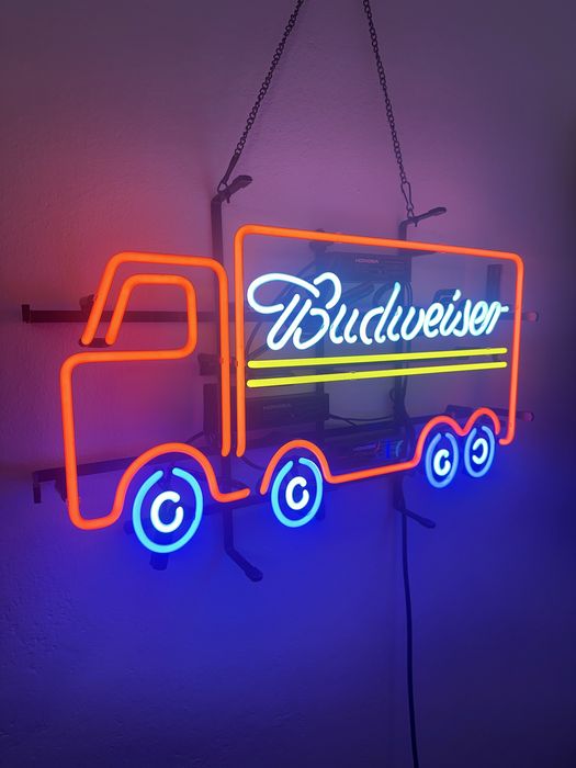 Szklany neon Budweiser 60x40
