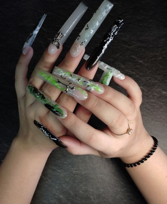 Накладні нігтики + набір для приклеювання