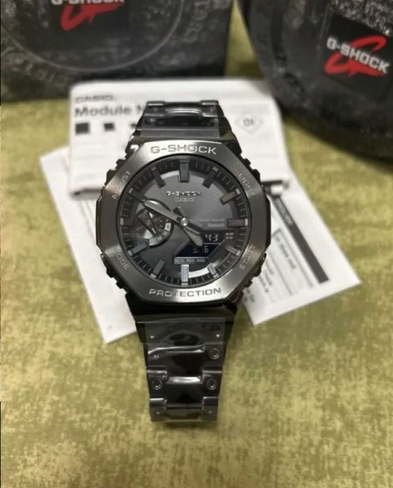 Мужские часы Casio GM-B 2100 Black Комплект чоловічий годинник