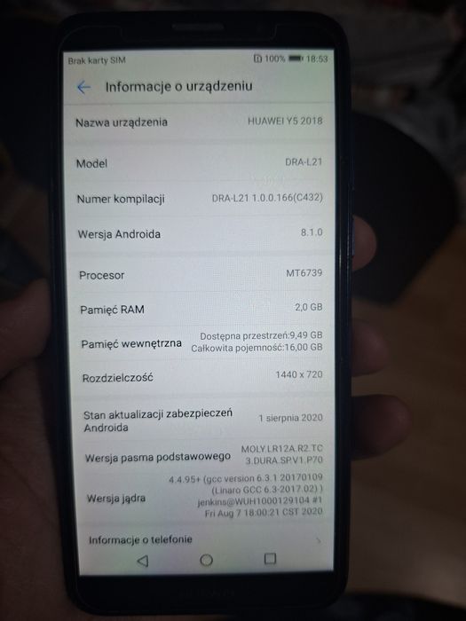 HUAWEI Y5 2018 2GB