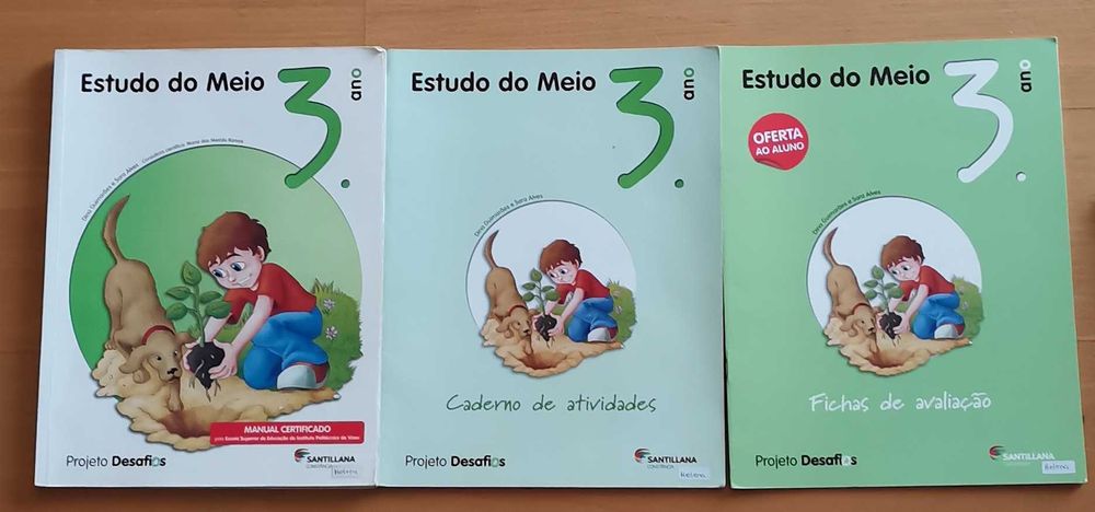 Manuais (3ano) português, matemática, estudo do meio