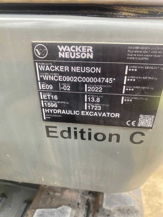 WACKER NEUSON Mini escavadora ET16 nova à venda – pronta entrega