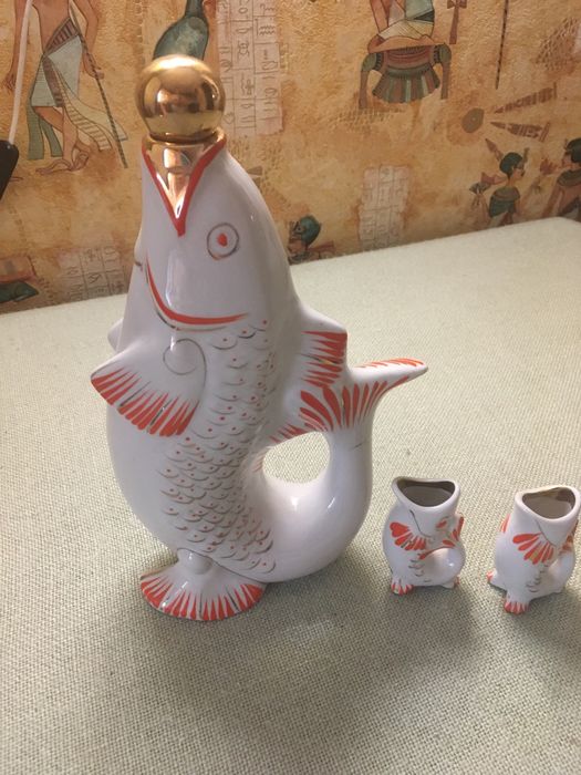 Фарфоровая рыбка с позолотой СССР