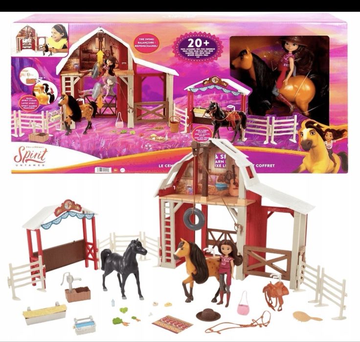 Mustang Duch Wolnosci Stajnia Mattel. 20 pieces